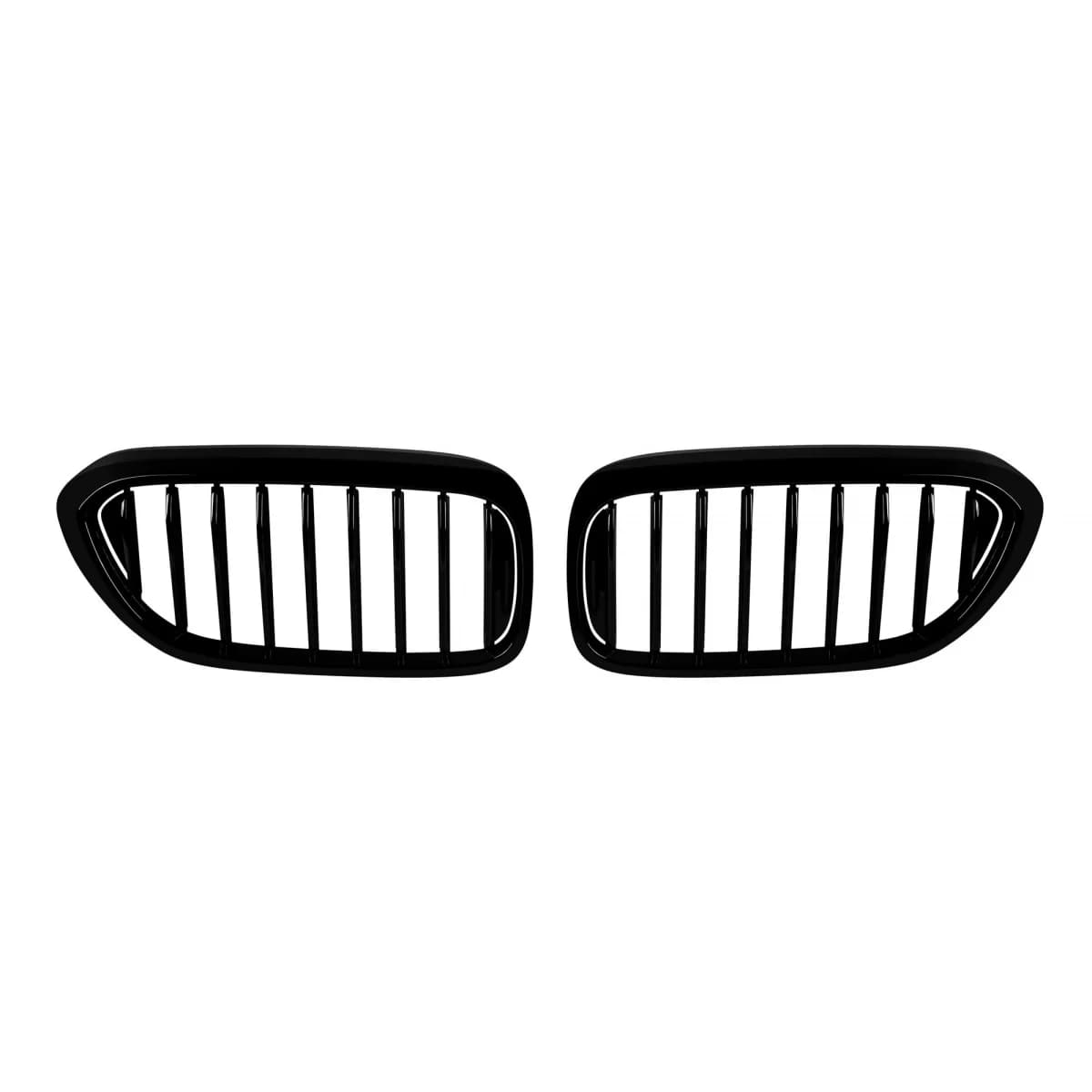 Single rib kidney grilles in black lacquer suitable for BMW 5 Series G30 sedan, G31 touring 2017-2020