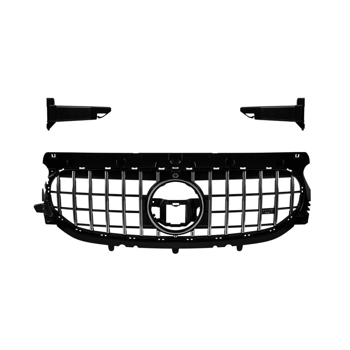Chrome/black GT style grille suitable for Mercedes GLA H247 after 2020 with standard bumper