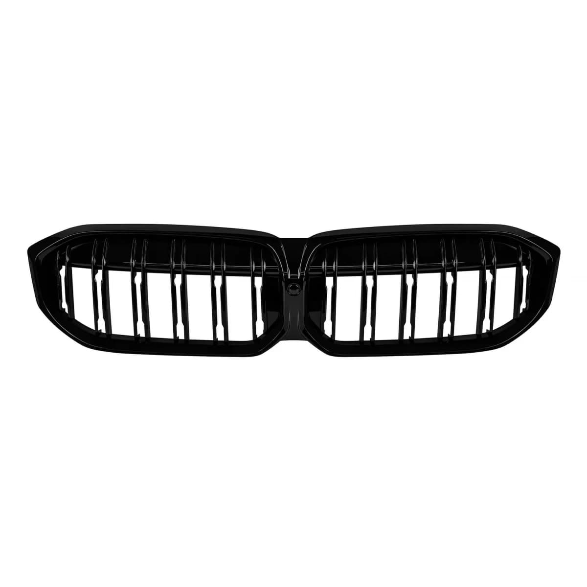 Double slat kidneys in black lacquer suitable for BMW 3 Series G20 sedan, G21 touring after 2022