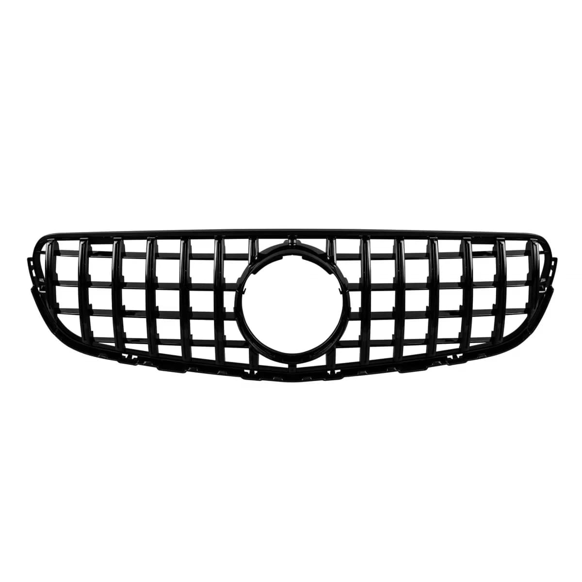 Black lacquer GT type grille suitable for Mercedes GLC SUV X253, GLC Coupe C253 2015-2019 without camera opening