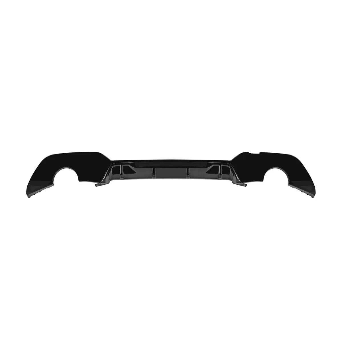 M Competition type diffuser suitable for rear M Technik bumper on BMW 3 Series G20 sedan, G21 touring 330i 2019-2022 -o---o-, black lacquer