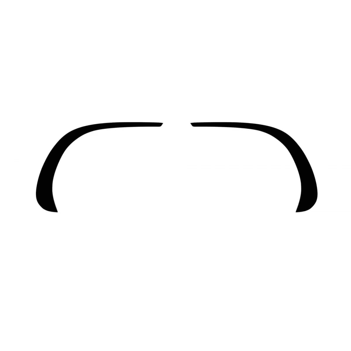 Aero strips suitable for front A Design-Line of Mercedes GLC X253 2020-2023, black lacquer