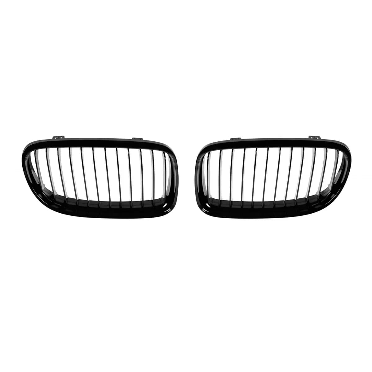 Single rib kidney grilles in black lacquer suitable for BMW 3 Series E90, E91 2008-2011