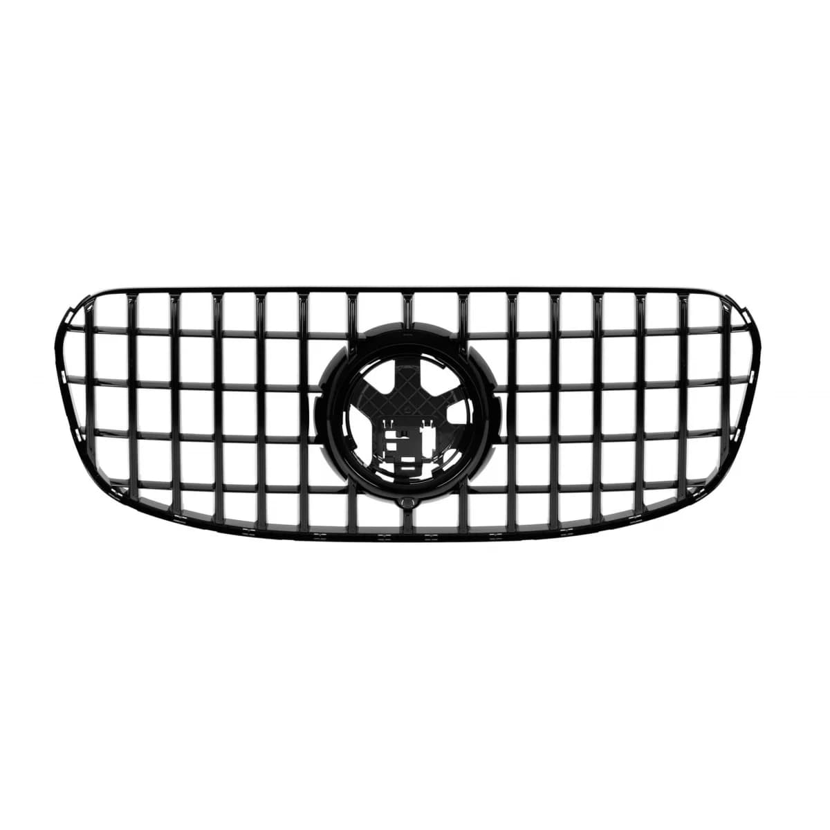 Black lacquer GT type grille suitable for Mercedes GLS X167 after 2024 for A Design Line front bumper