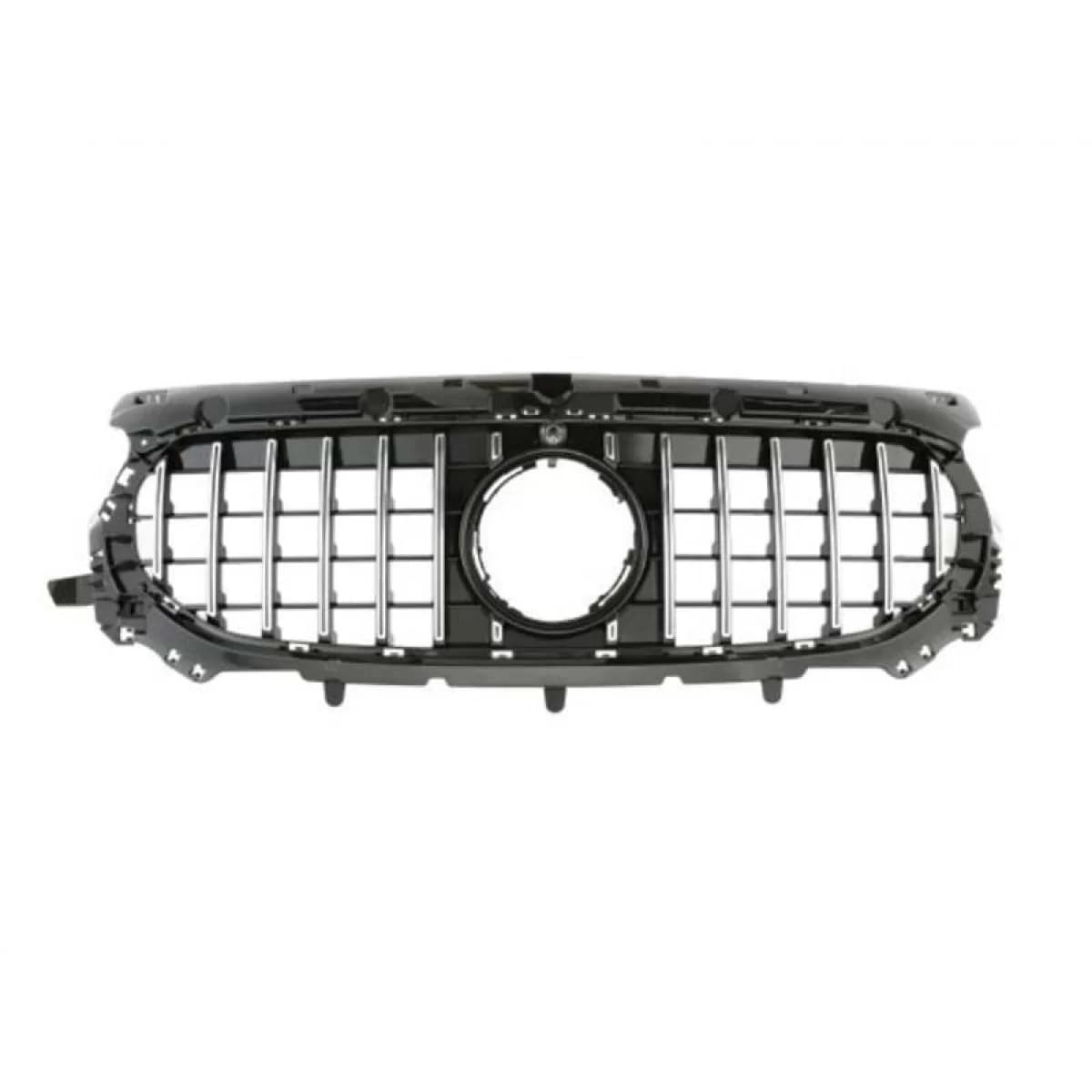 Chrome/black GT style grille suitable for Mercedes GLA H247 after 2024 with standard bumper