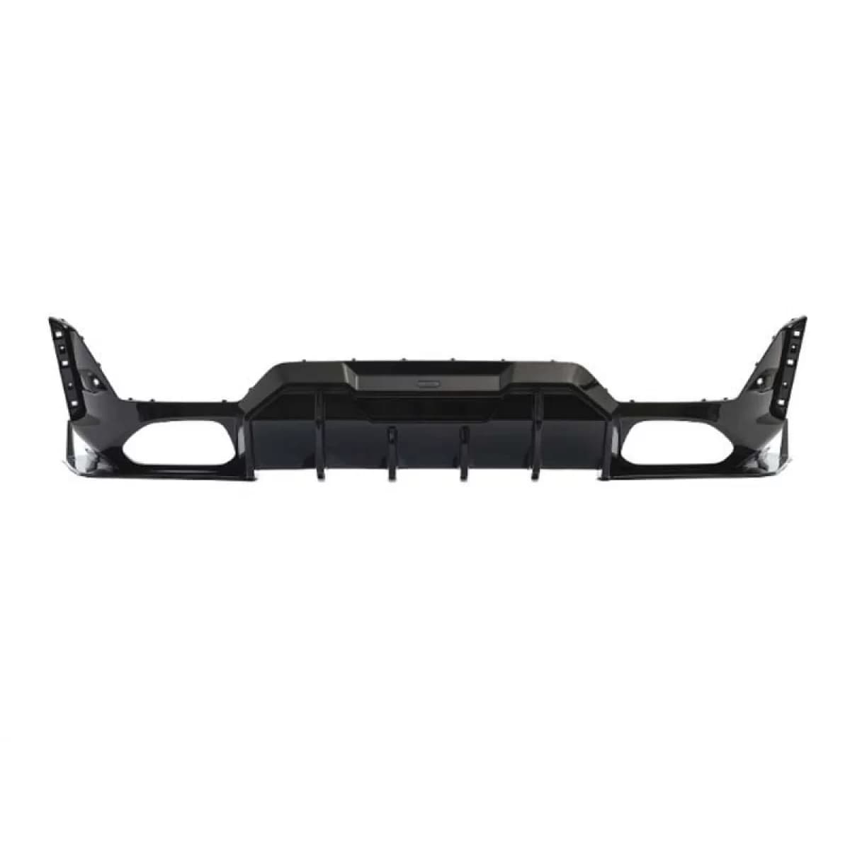 Tuning diffuser suitable for rear M bumper of BMW 3 Series G20, G21 after 2019, black lacquer, -O--O-