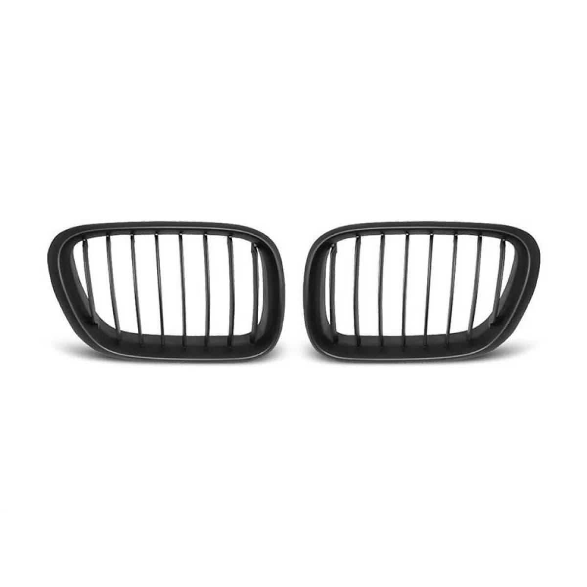 Single ribbed kidney grilles in matte black suitable for BMW X5 E53 1999-2003