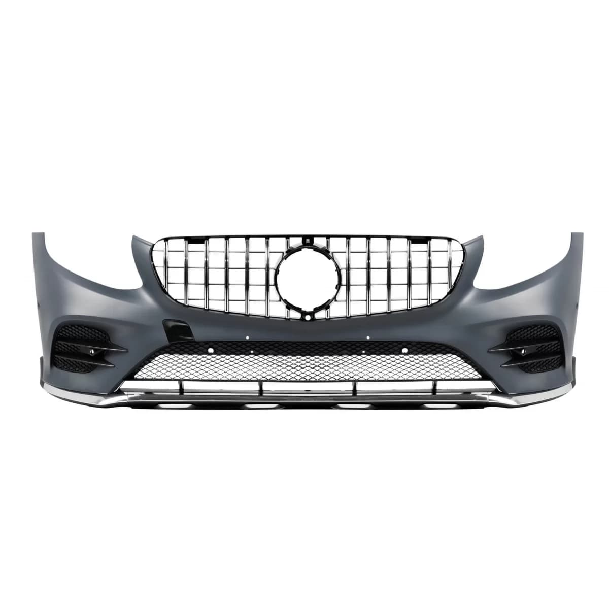 Front A Design line bumper suitable for Mercedes GLC SUV X253, GLC Coupe C253 2015-2019 with chrome/black GT grille