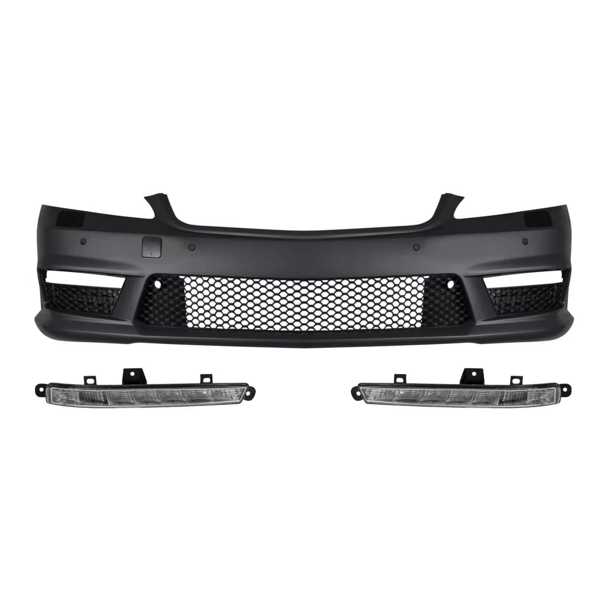 Front A Design bumper suitable for Mercedes S-Class W221 2006-2013 with daytime running lights