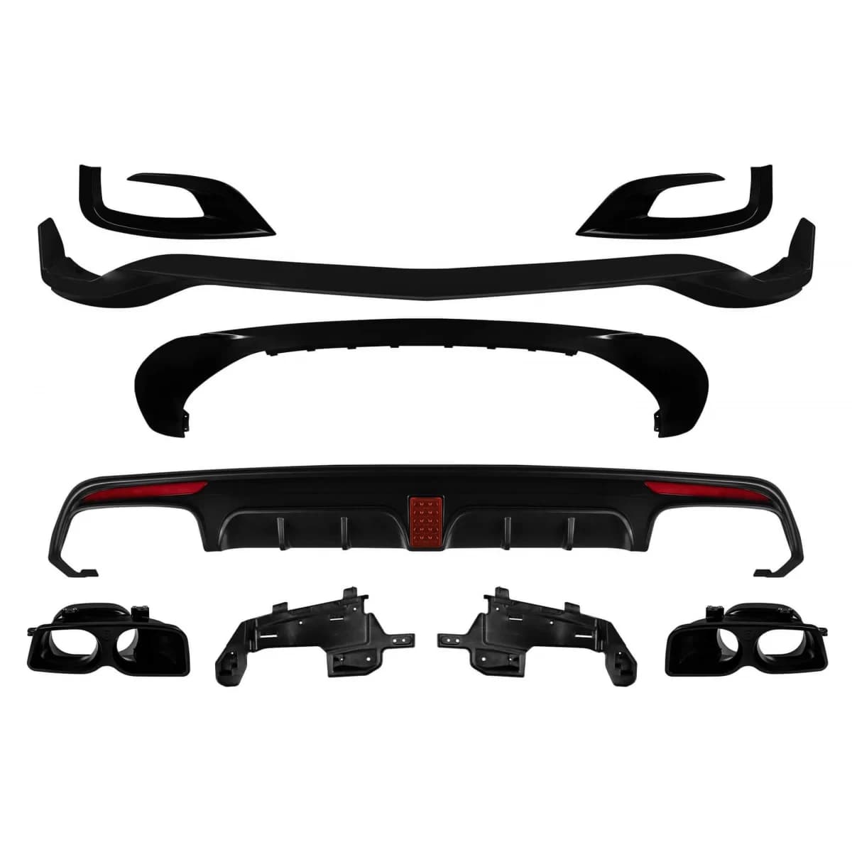 Brabus front and rear A Design bumper suitable for Mercedes S-Class W222 2013-2017 with exhaust tips