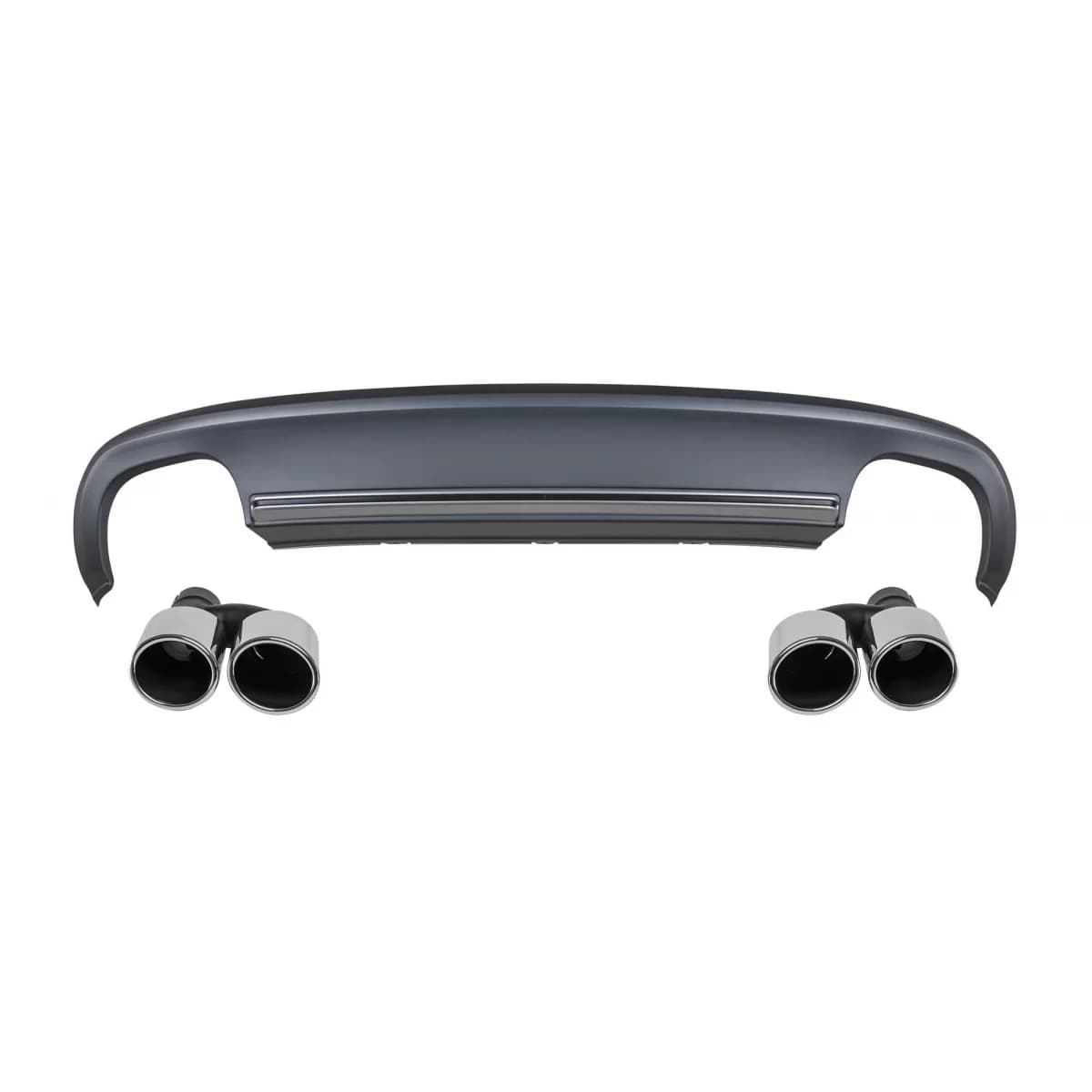 S5 type diffuser with chrome tips suitable for standard rear bumper of Audi A5 Sportback 2012-2015 -oo--oo-