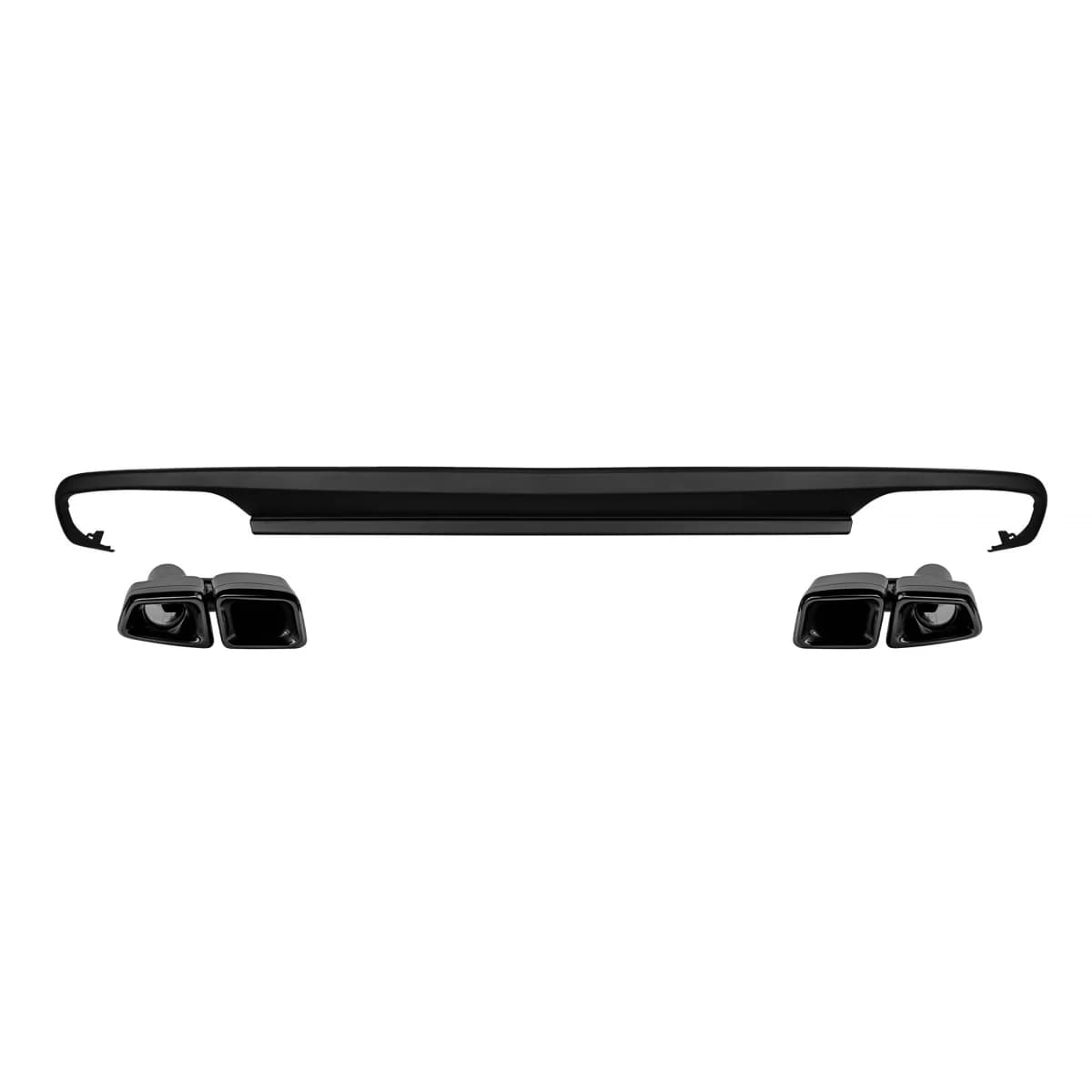 E63 type diffuser with black tips suitable for rear A Design bumper of Mercedes E-Class W212 2009-2014 -oo--oo-