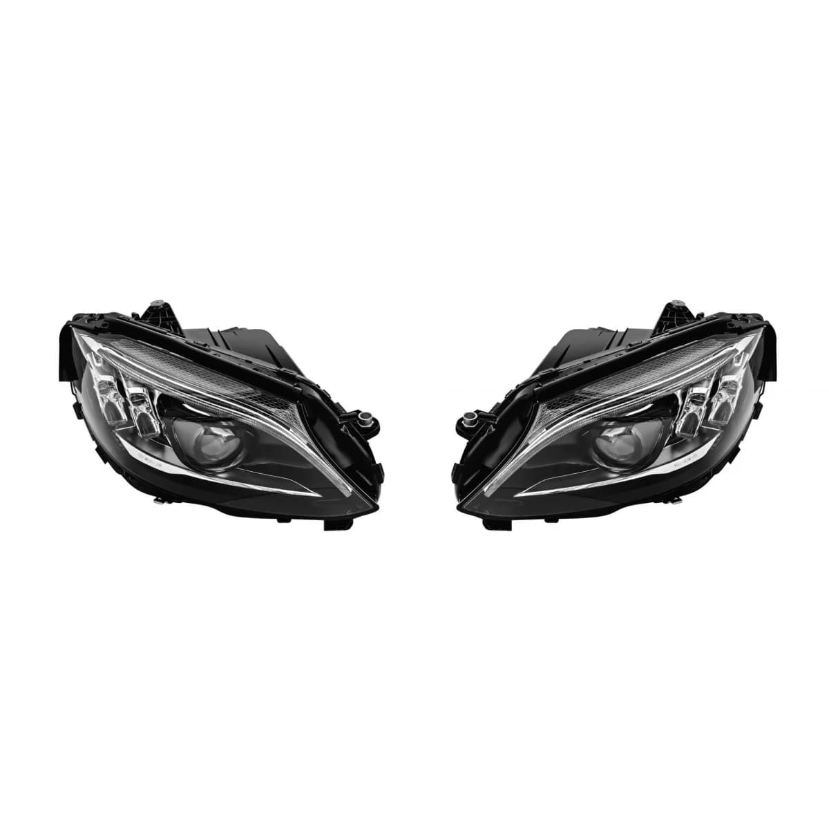 New Design LED headlight tuning kit suitable for Mercedes C-Class W205, S205 2014-2018 with chrome base, left and right