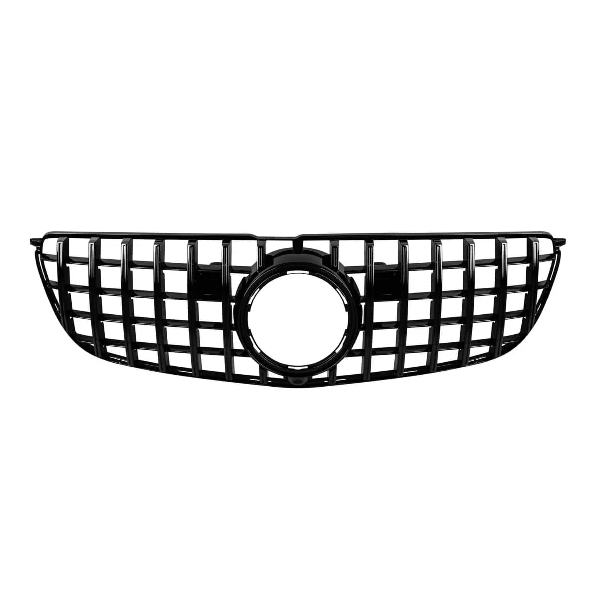 Black lacquer GT type grille suitable for Mercedes GLS X166 2016-2019 with camera opening with defect (broken mount)