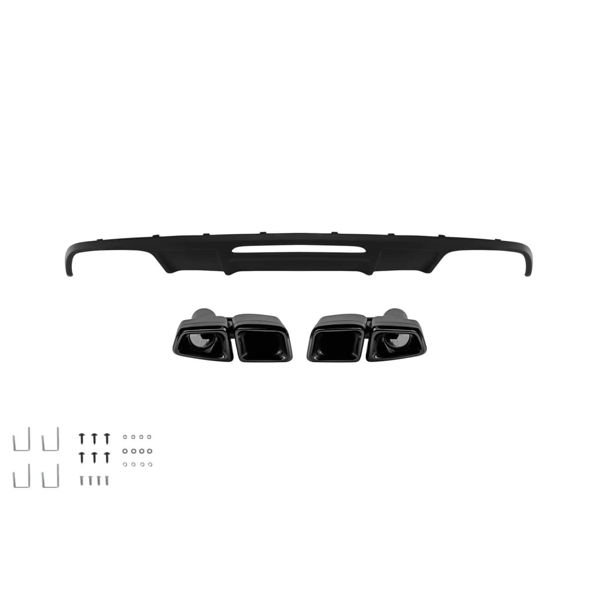 CLS63 A Design diffuser with black tips suitable for standard rear bumper of Mercedes CLS W218 2011-2018 -oo--oo-