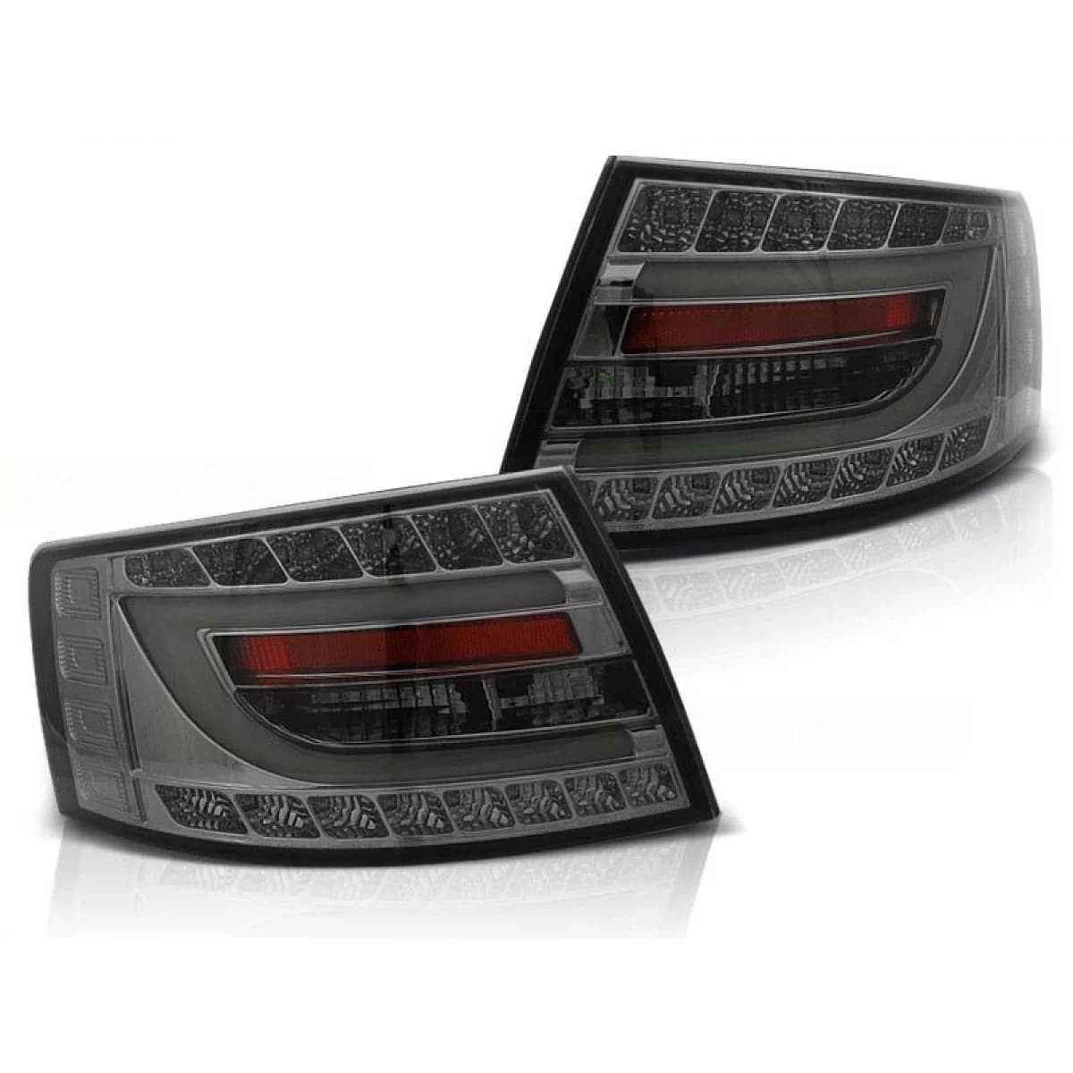 Tuning LED tail light set suitable for Audi A6 C6 sedan 04.2004-2008 smoked for 6-pin connector, left and right
