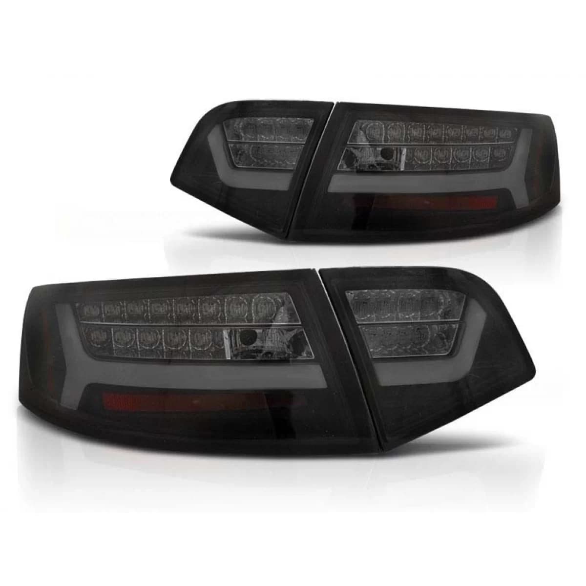 Tuning LED tail light set suitable for Audi A6 C6 sedan 2008-2011 black/smoked, left and right