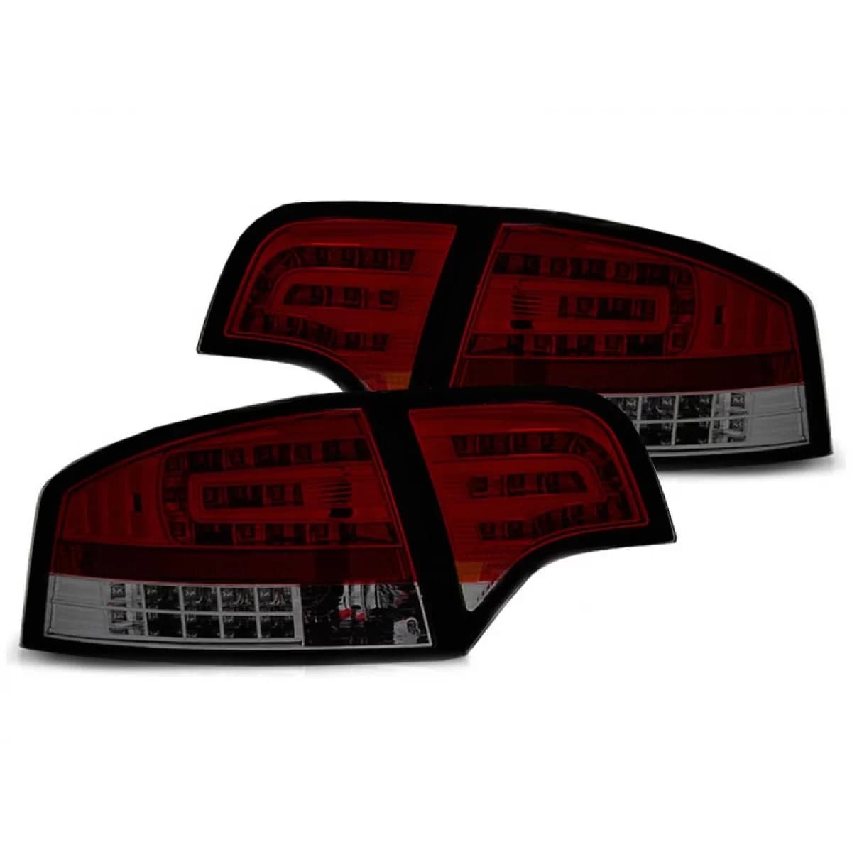 LED tuning tail light set suitable for Audi A4 B7 sedan 11.2004-03.2008 red/smoked, left and right