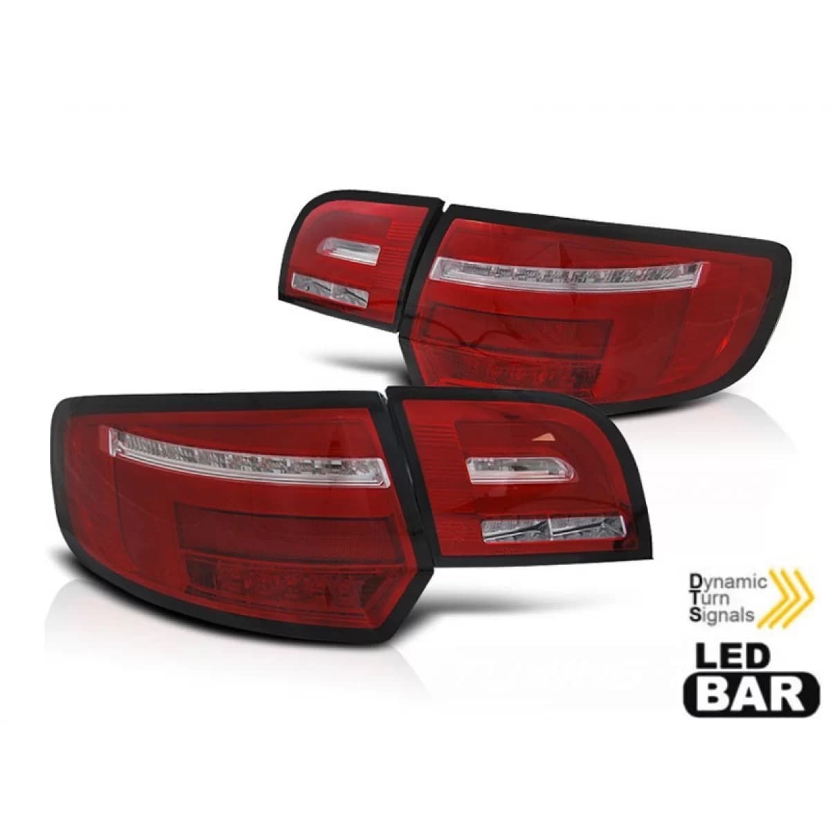 LED tuning tail light kit suitable for Audi A3 8P sportback 2003-2008 red and white base, left and right
