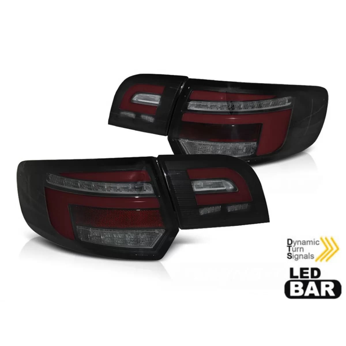 Tuning LED tail light set suitable for Audi A3 8P sportback 2008-2012 fully smoked base, left and right