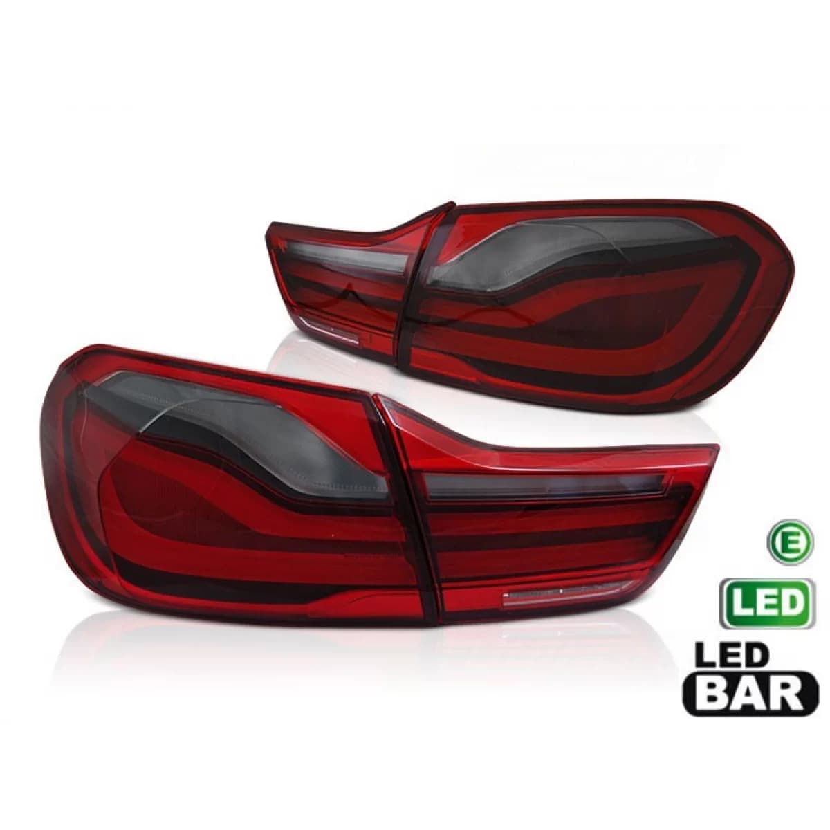 LED tail light set suitable for BMW Series 4 F32 Coupe, F33 Cabriolet, F36 Gran Coupe 2013-2016, smoked, left and right
