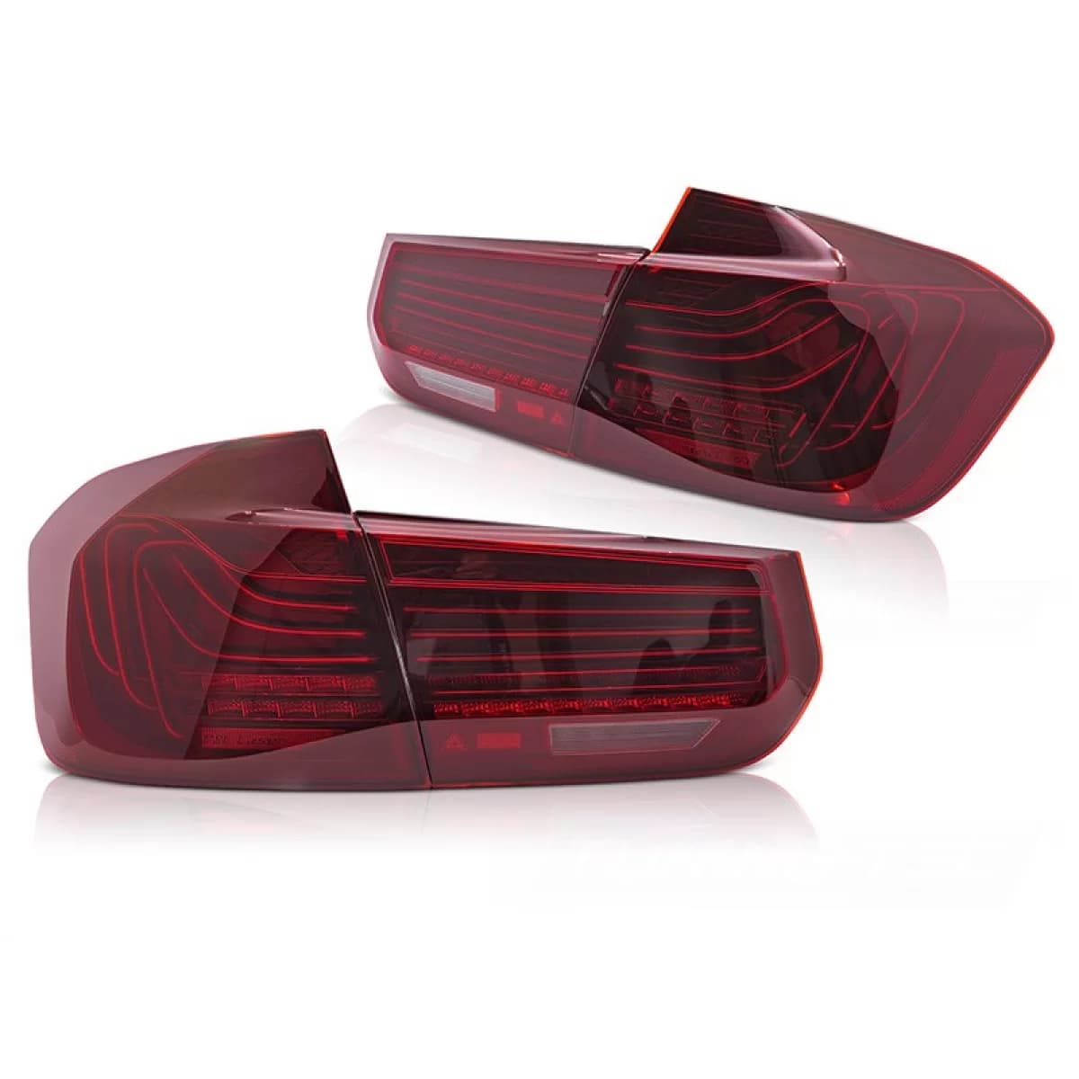 LED tail light set suitable for BMW 3 Series F30 sedan 2011-2018, with red base, left and right