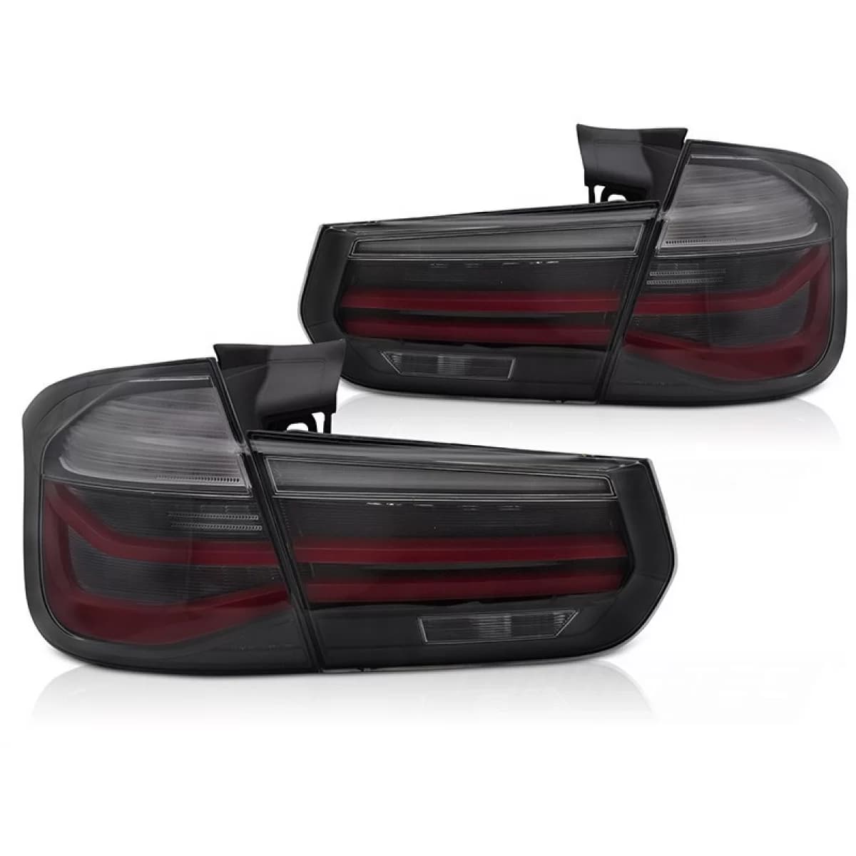 LED tail light set suitable for BMW 3 Series F31 Touring 2011-2018 with dynamic indicators, smoked base, left and right