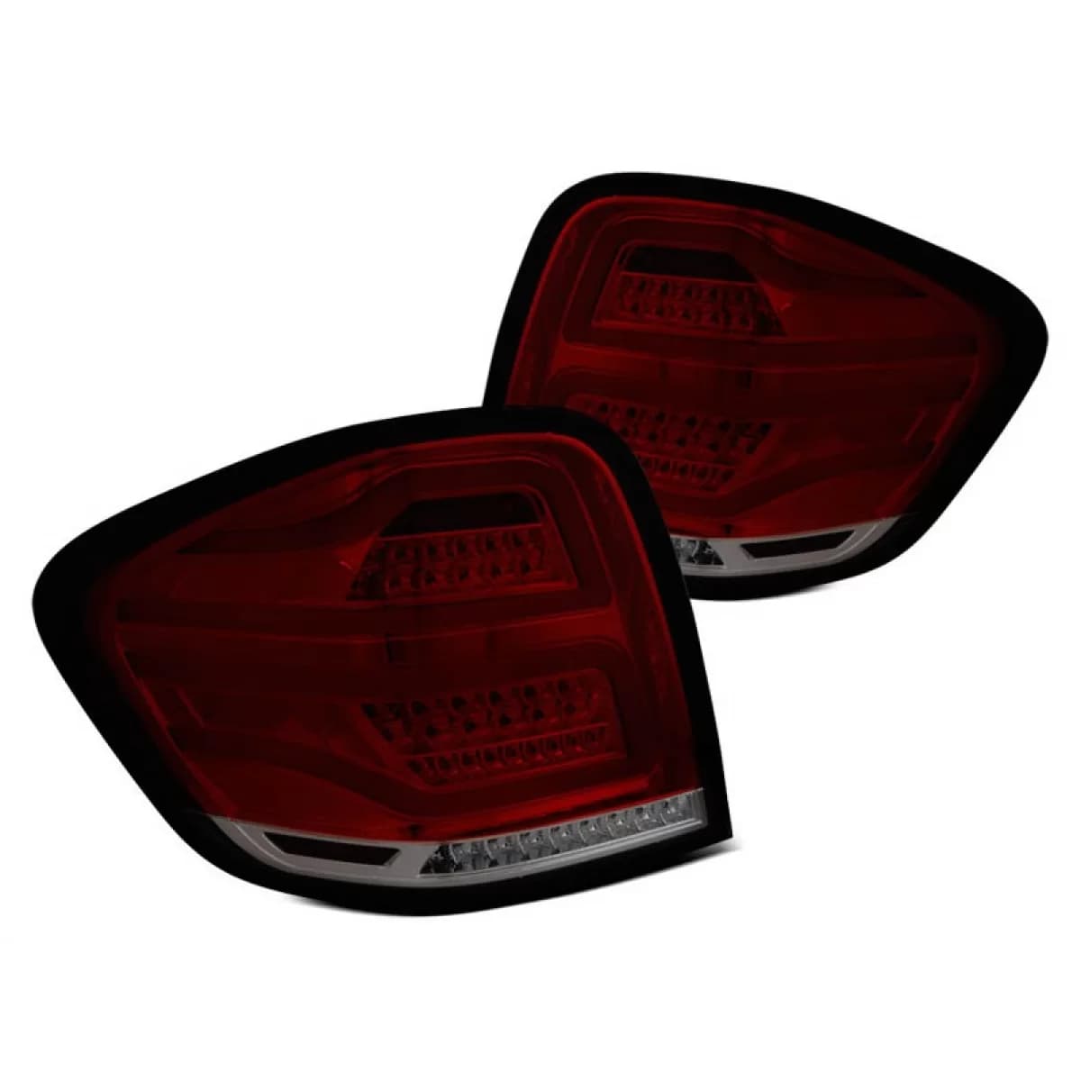 Tuning LED tail light set suitable for Mercedes ML W164 2005-2008 smoked, 5 pins, left and right