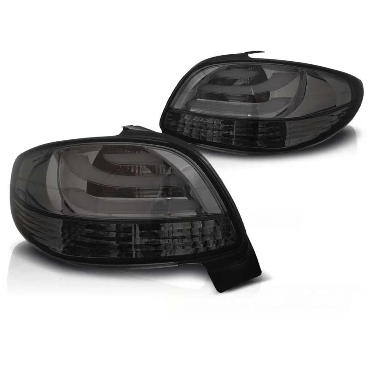 Tuning LED tail light set suitable for Peugeot 206 after 10.1998, smoked, left and right