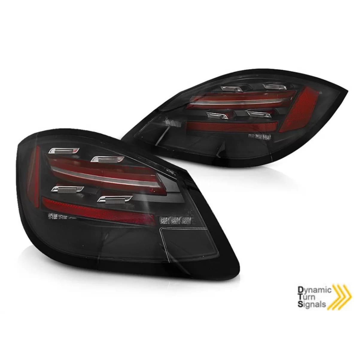 LED tail light set suitable for Porsche Boxer 978, Cayman 987C 2009-2012, black-red base, left and right