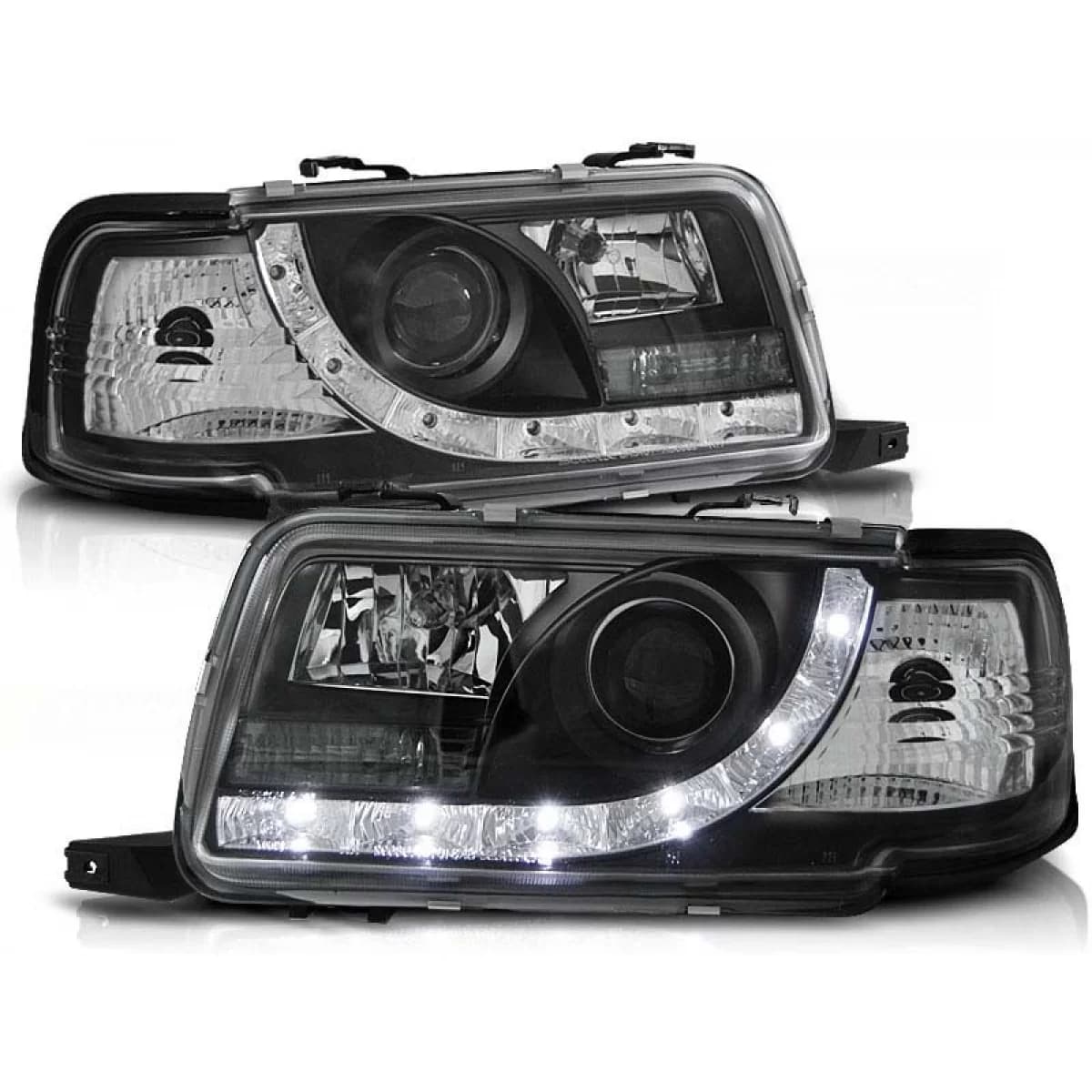 Tuning headlight set with LED lights suitable for Audi 80 B4 09.1991-04.1996, left and right