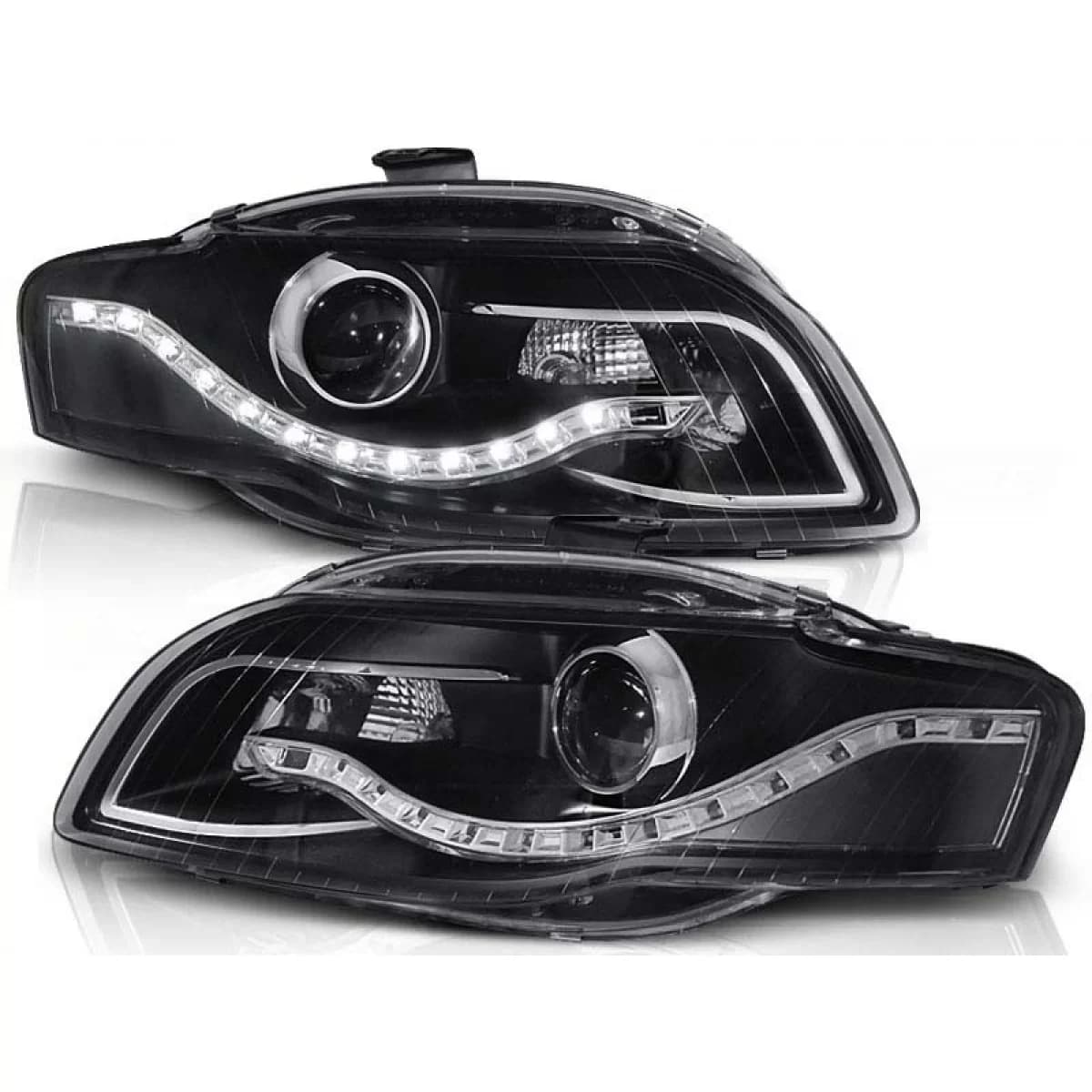 Tuning headlight kit with LED lights suitable for Audi A4 B7 11.2004-03.2008 sedan/wagon/cabriolet, left and right