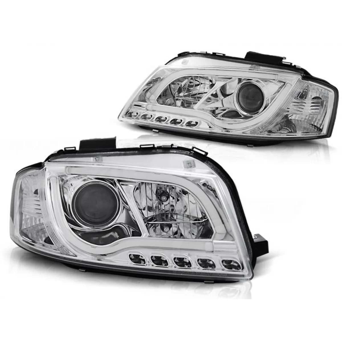 Tuning headlight set with LED lights suitable for Audi A3 8P 05.2003-03.2008 3D/5D, left and right