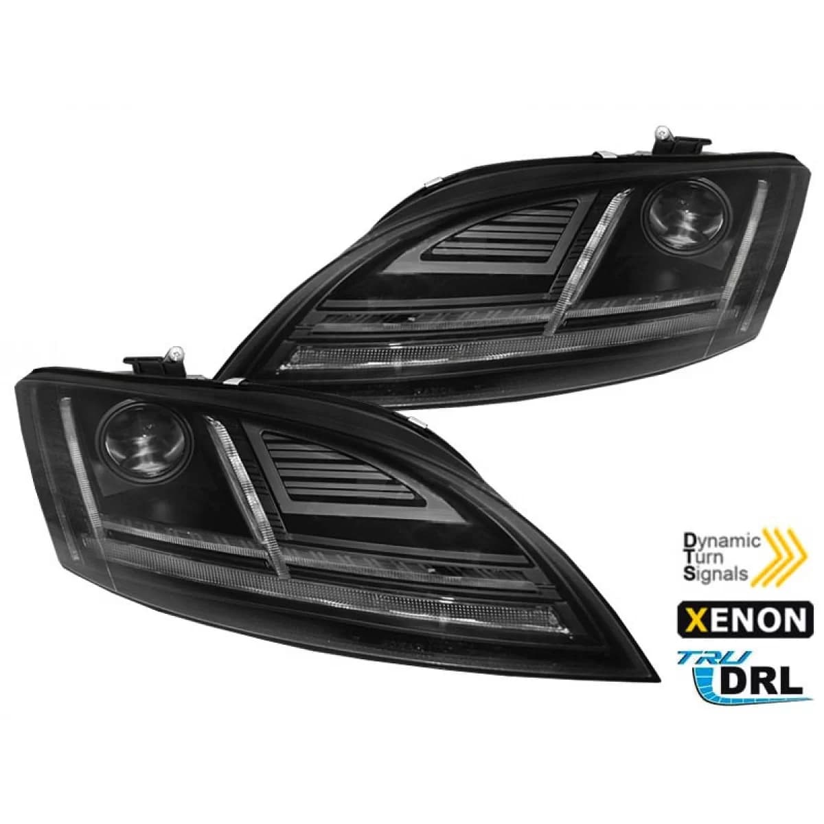 Xenon headlight kit suitable for Audi TT 8J 2010-2014 with AFS, chrome base, left and right