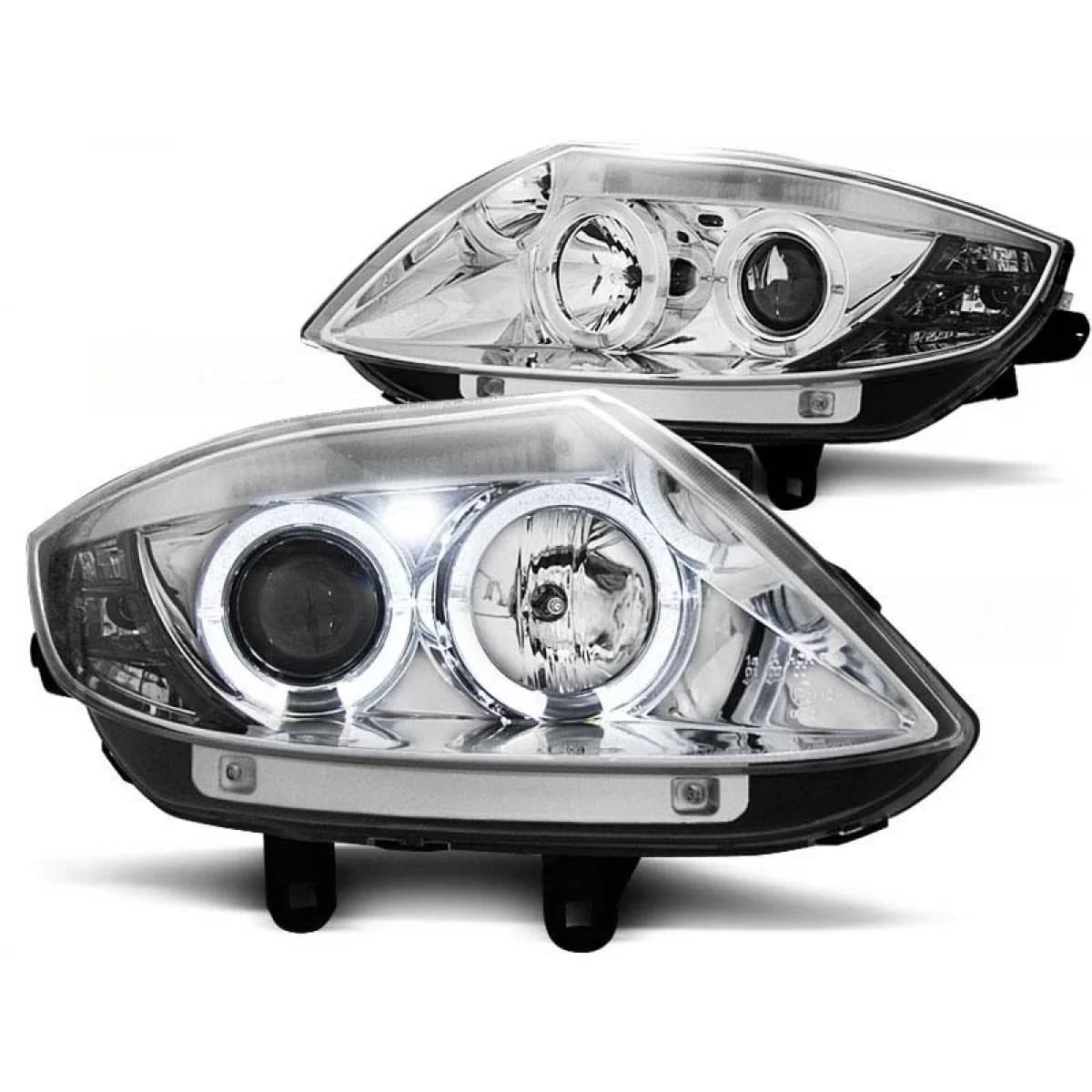 Tuning headlight kit with halogen angel eyes suitable for BMW Z4 E85 E86 2002-2008, left and right