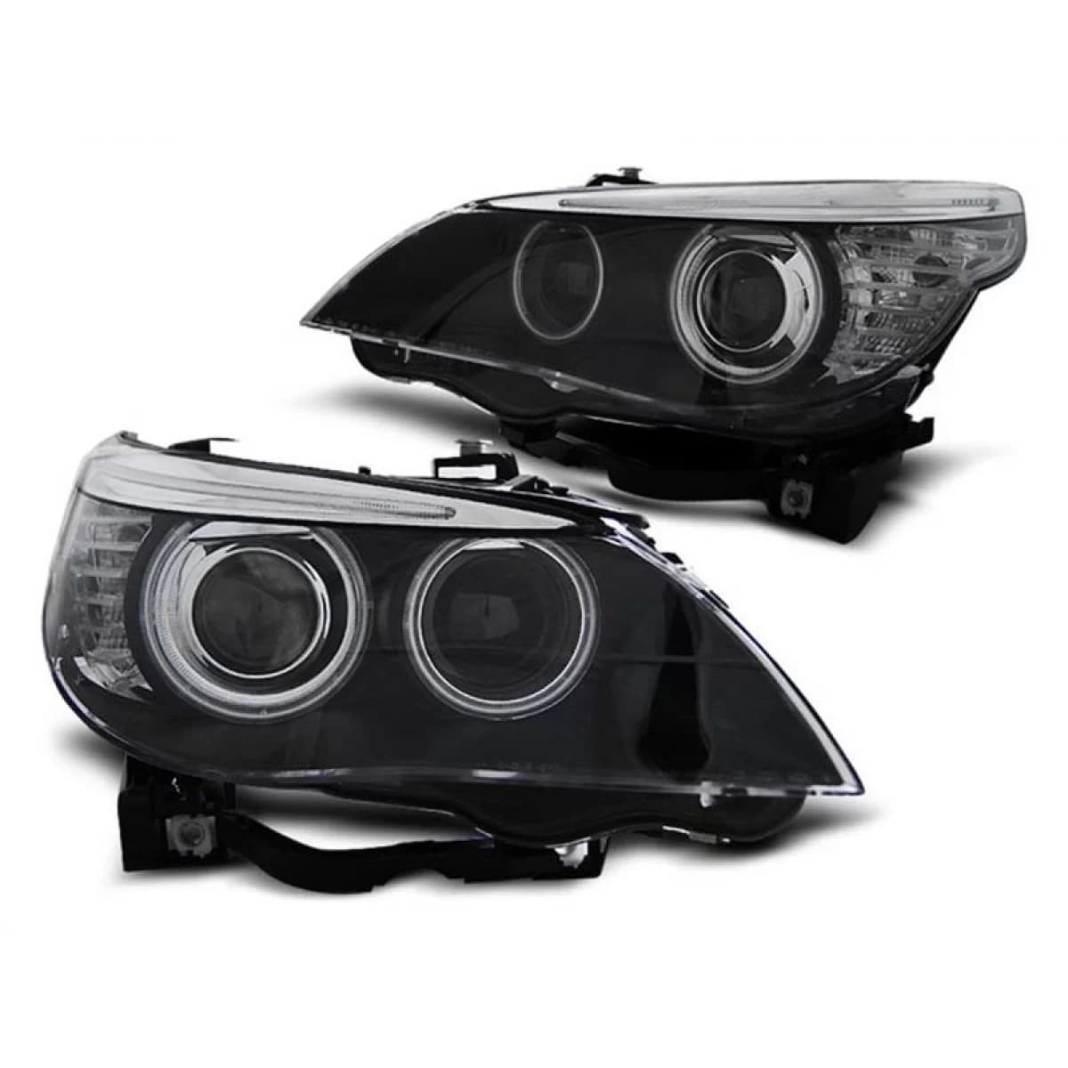 Tuning xenon headlights suitable for BMW 5 Series E60/E61 2005-2007 with black base