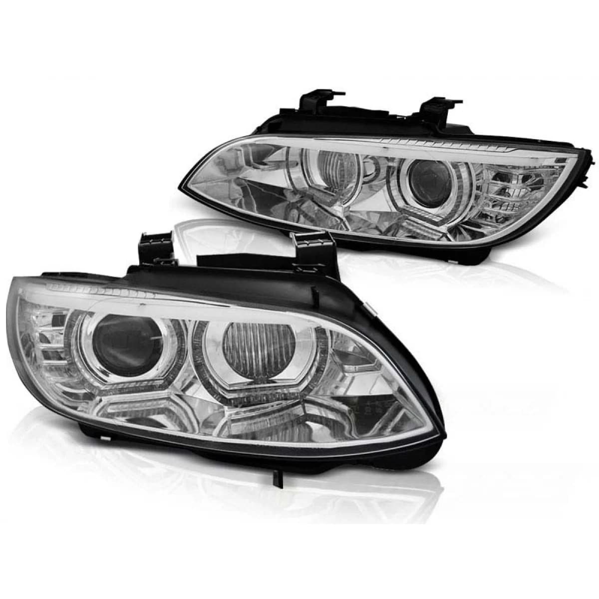 Tuning xenon headlights suitable for BMW Series 3 E92/E93 2006-2010 with chrome base