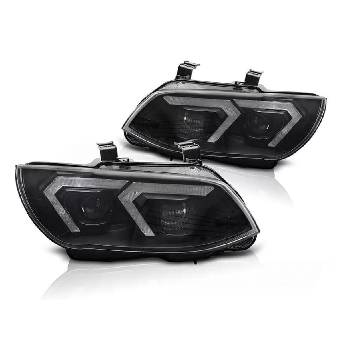 Xenon headlight kit suitable for BMW 3 Series E92 coupe, E93 convertible 2010-2013 with black base, for models with factory DRL lights, without AFS, left and right