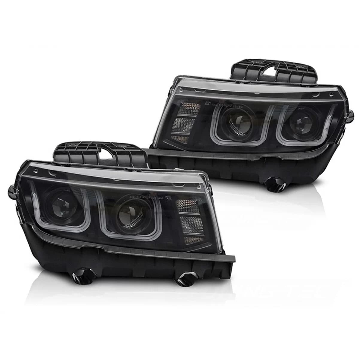 LED tuning headlight set suitable for Chevrolet Camaro 2013-2015 with black base, left and right
