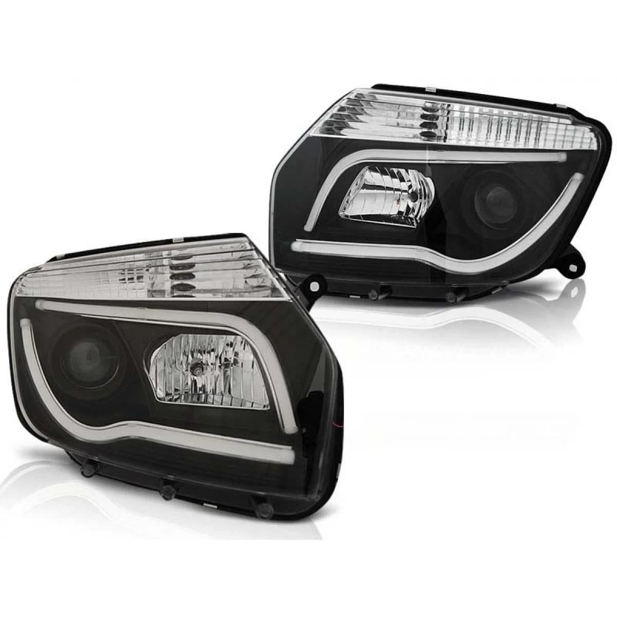 Tuning headlight set with LED lights suitable for Dacia DUSTER 04.2010, left and right