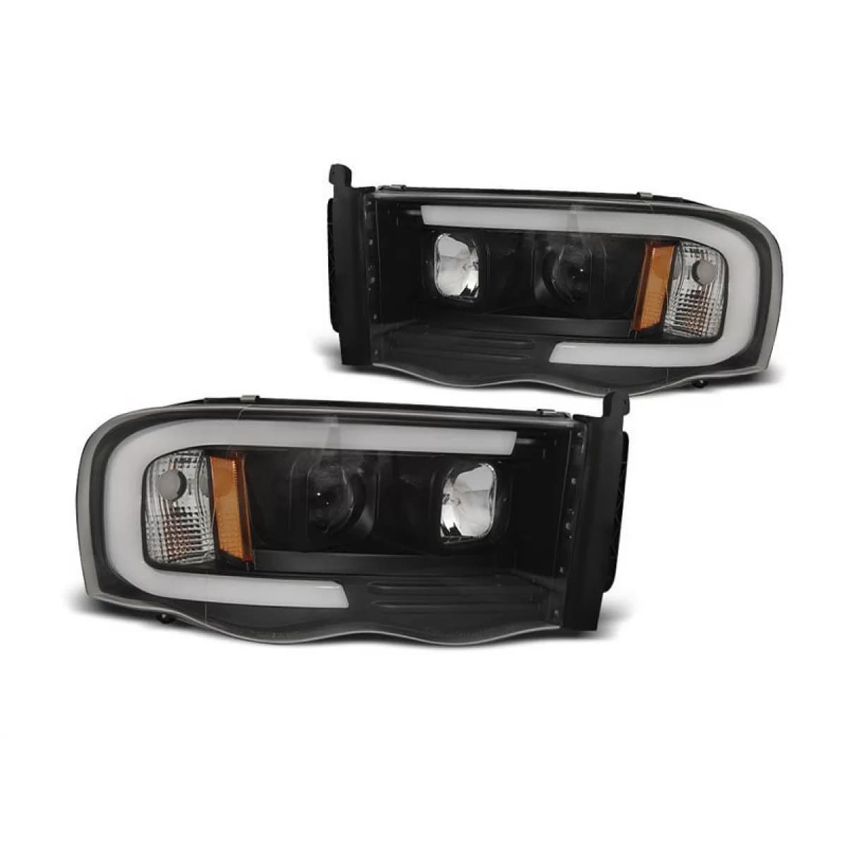 TUNING HEADLIGHTS SUITABLE FOR DODGE RAM 02-06 TUBE LIGHT WITH BLACK