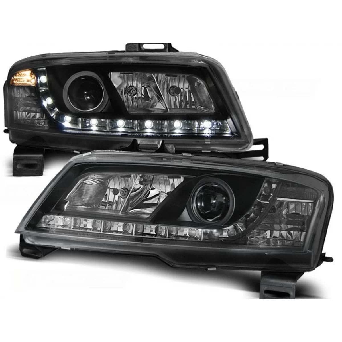 Tuning headlight set with LED lights suitable for Fiat STILO 3D 10.2001-2008, left and right
