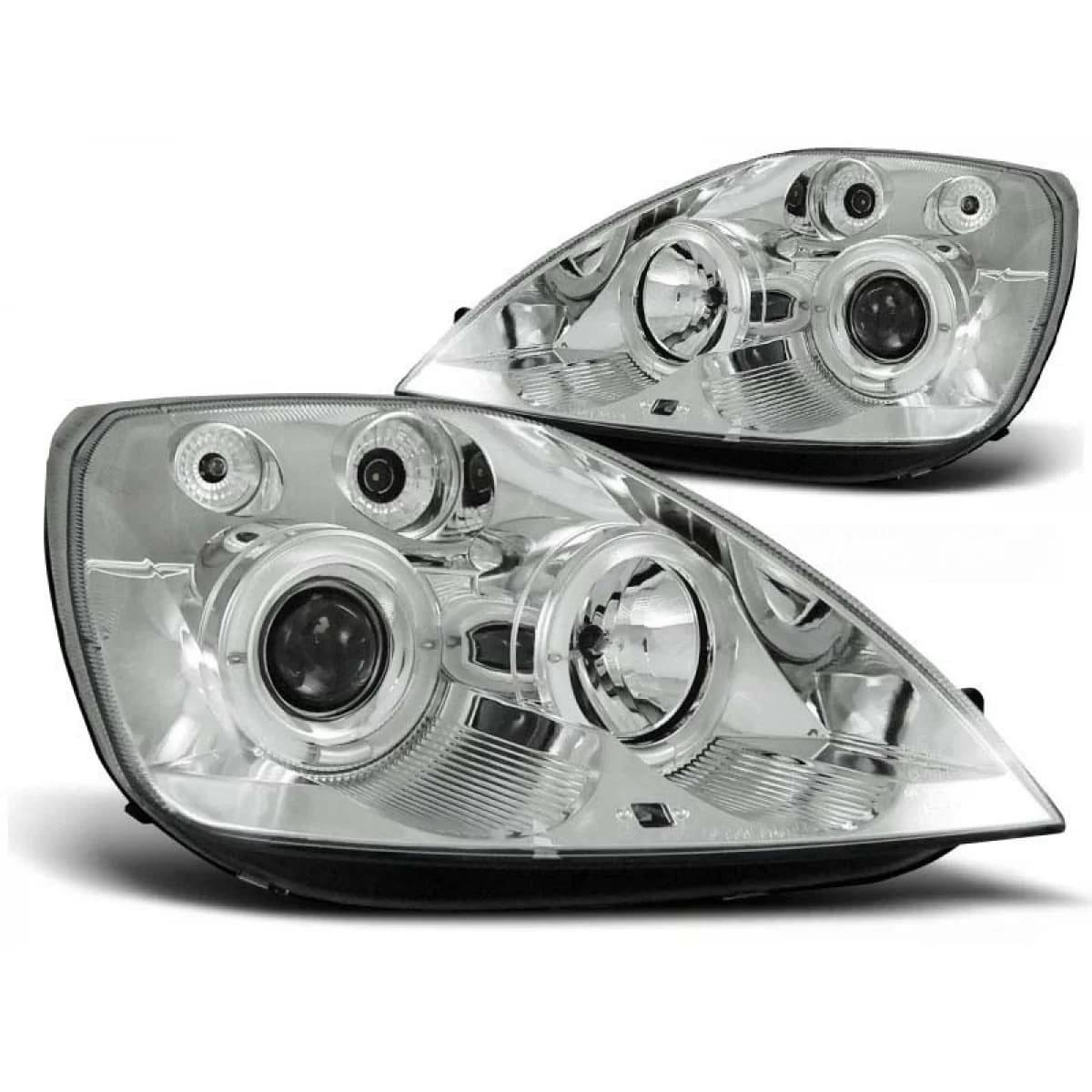 Tuning headlight kit with halogen angel eyes suitable for Ford FIESTA MK6 05.2002-08.2005, left and right