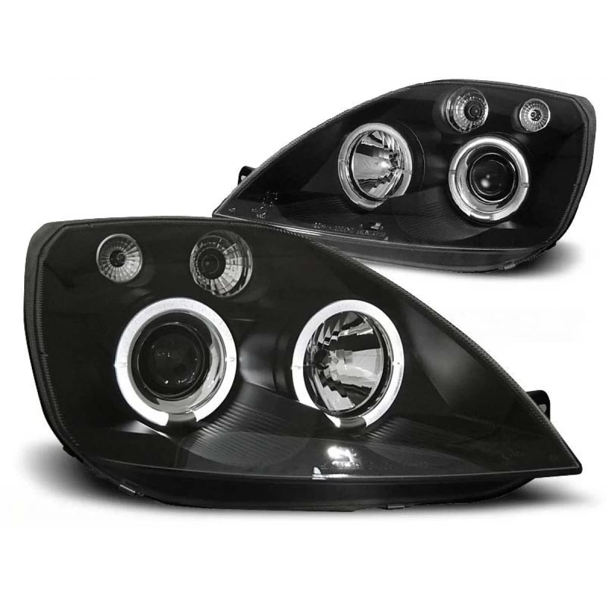 Tuning headlight kit with halogen angel eyes suitable for Ford FIESTA MK6 05.2002-08.2005, left and right