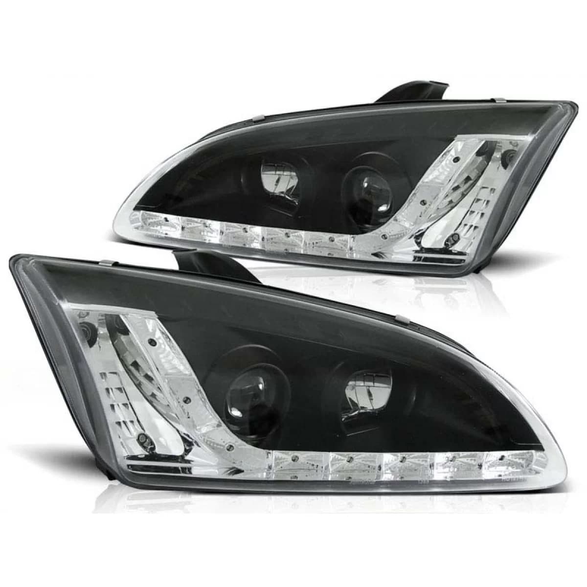 Tuning headlight set with LED lights suitable for Ford FOCUS MK2 09.2004-01.2008, left and right