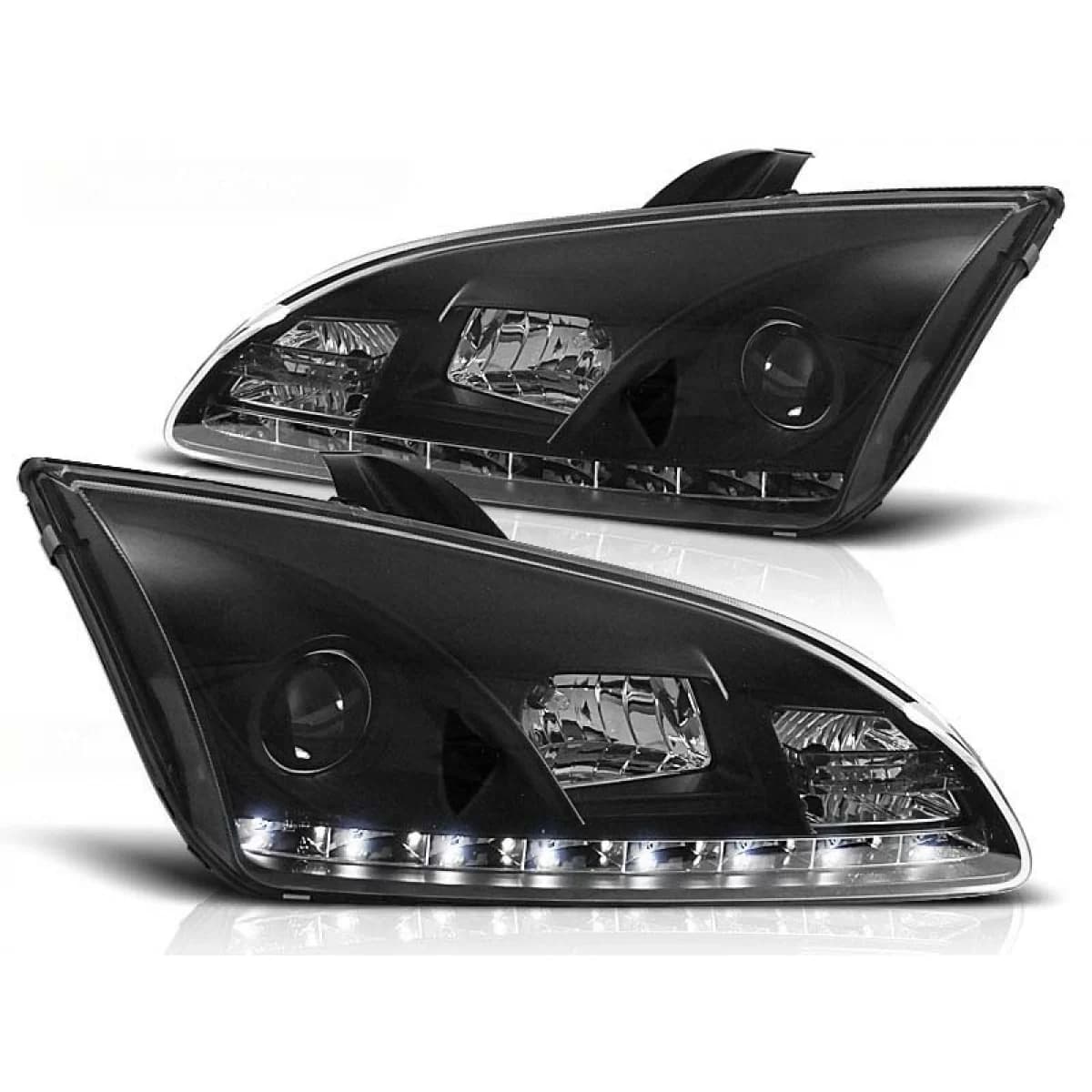Tuning headlight set with LED lights suitable for Ford FOCUS MK2 09.2004-01.2008, left and right