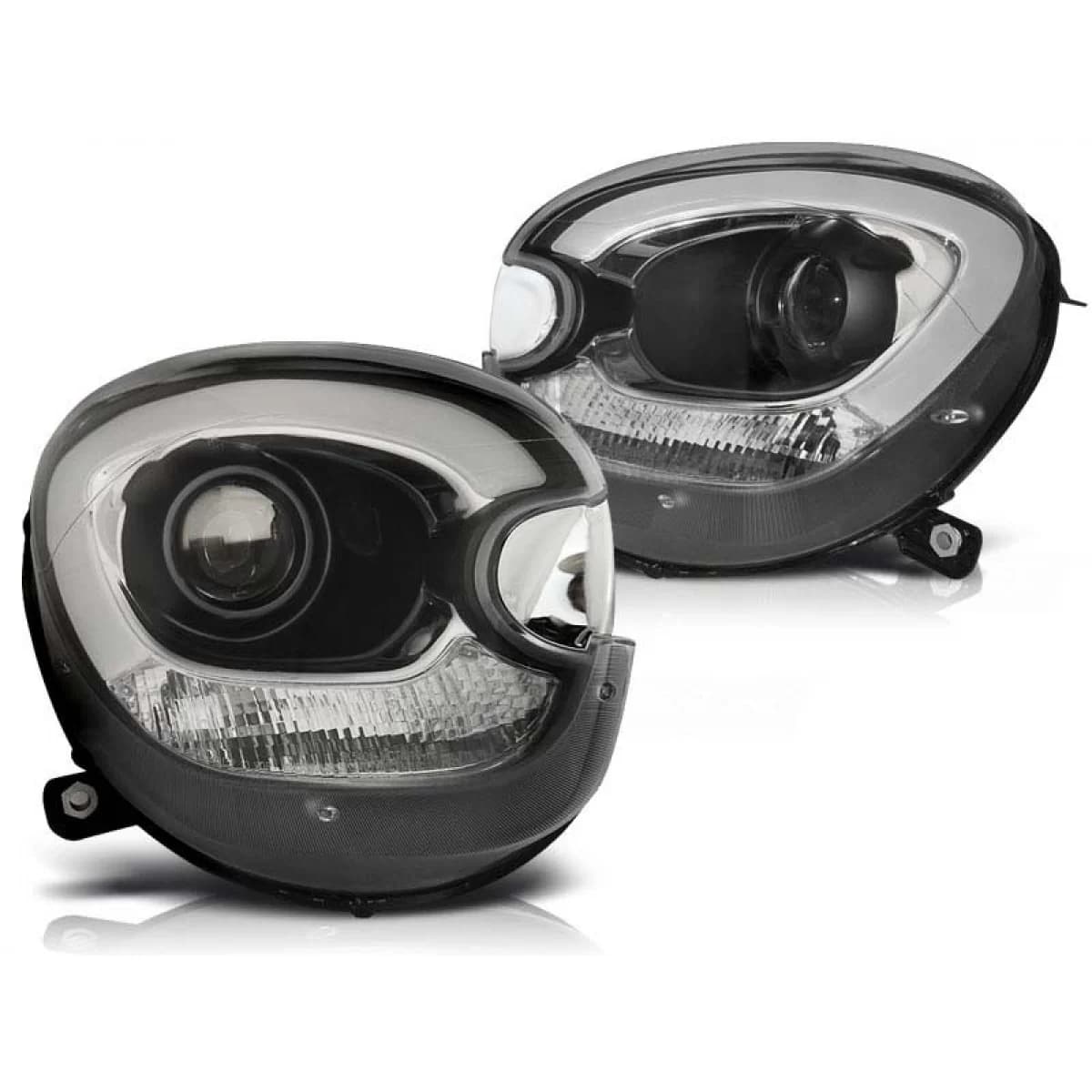 Tuning headlight set with LED lights suitable for MINI COOPER R60 COUNTRYMAN 2010-2014, left and right