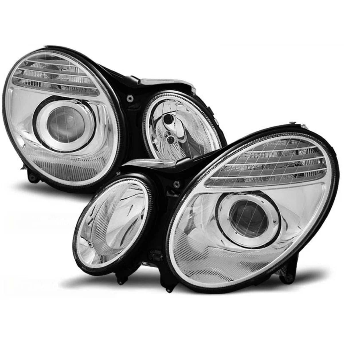 Tuning headlight set suitable for MERCEDES W211 E-CLASS 03.2002-04.2006, left and right