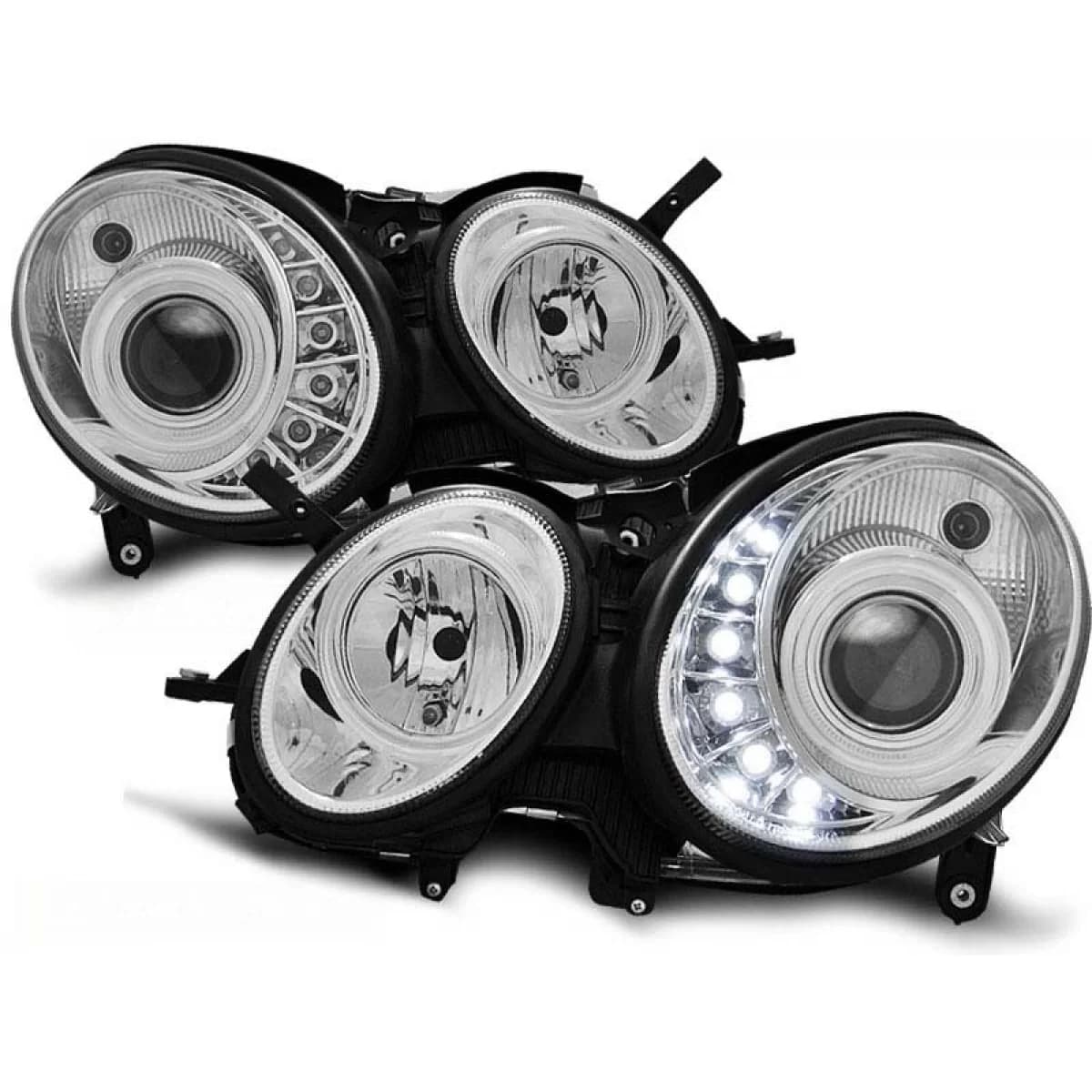 Tuning headlight set suitable for MERCEDES W211 E-CLASS 03.2002-04.2006, left and right