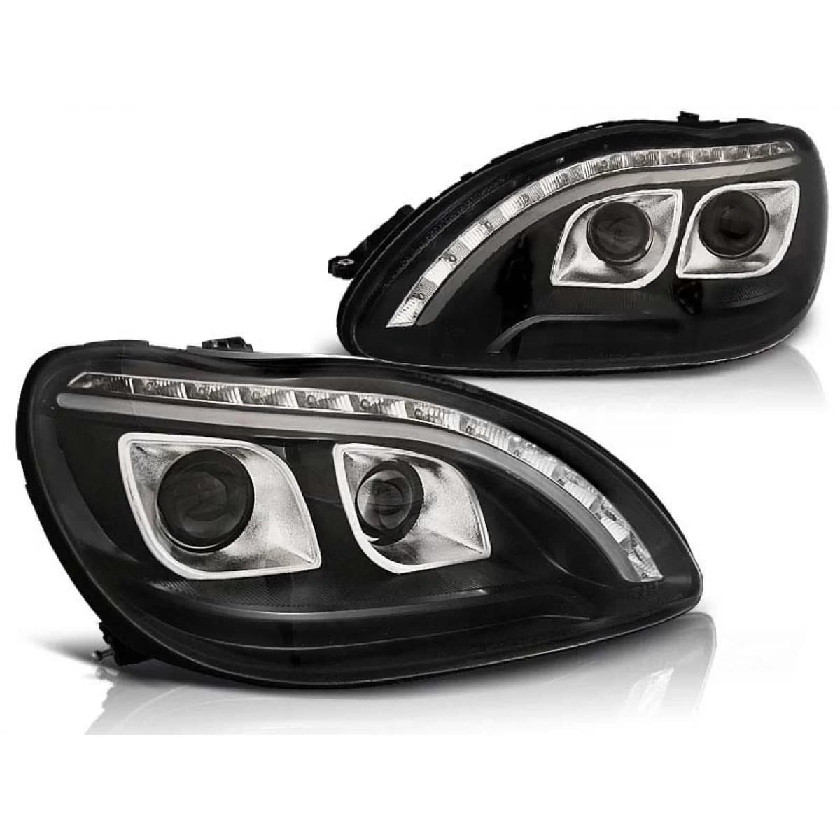 Tuning headlight set suitable for MERCEDES W220 S-CLASS 09.1998-05.2005, left and right